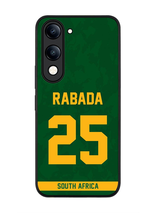 For vivo Y29s 5G / Y19s 5G Case,Slim fit Camera Protection, Shockproof Thin Phone cover  - South Africa Kagiso Rabada, Jersey No 25